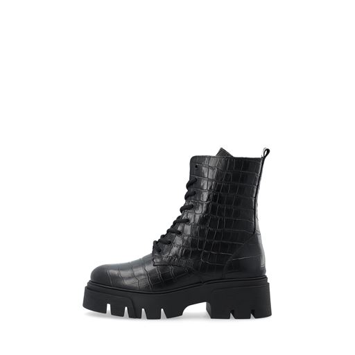 Bianco Indi Lace Støvler, Black Croco, 40