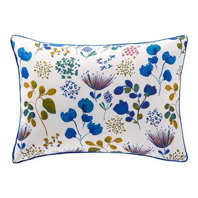 Linge de lit fleurs bleues - BECQUET CRÉATION