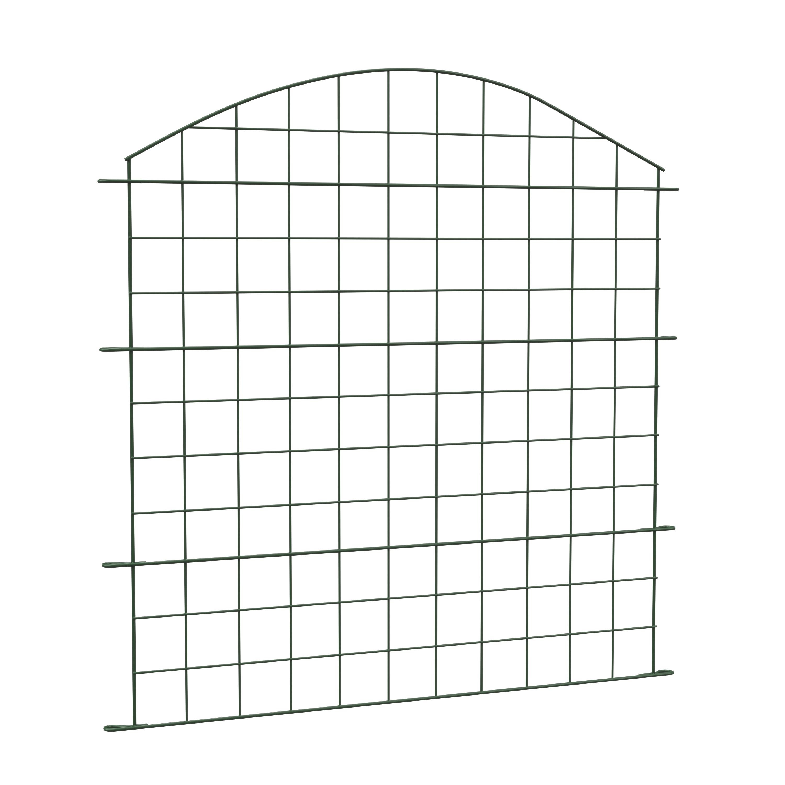 Teichzaun 78 x 77 cm 5er Set grün