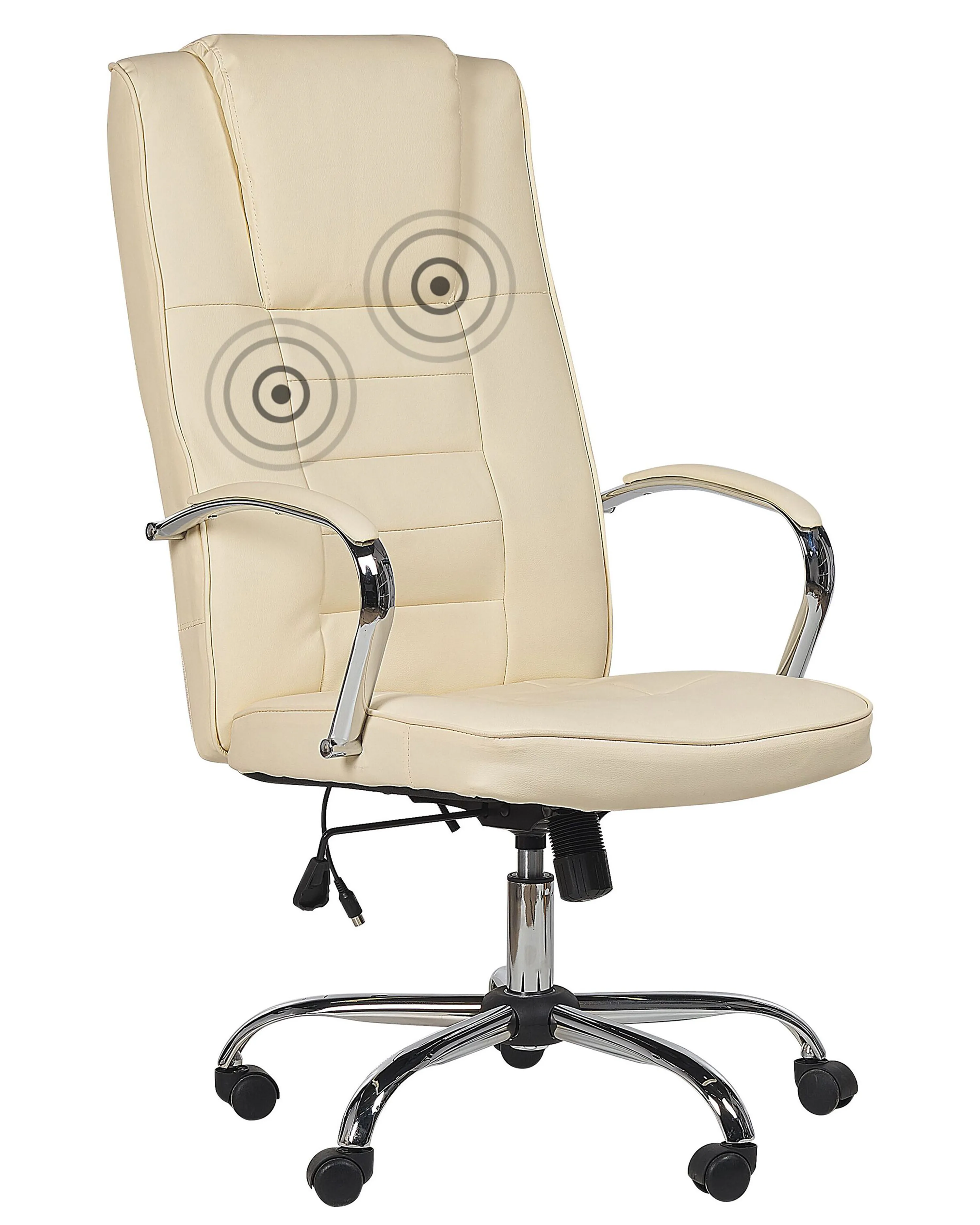 Massagestoel met verwarming GRANDEUR Kunstleer Beige
