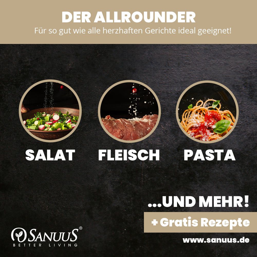 SANUUS® Gourmet Bio Zimt-Knoblauch Gewürzsalz zum Kochen & Verfeinern