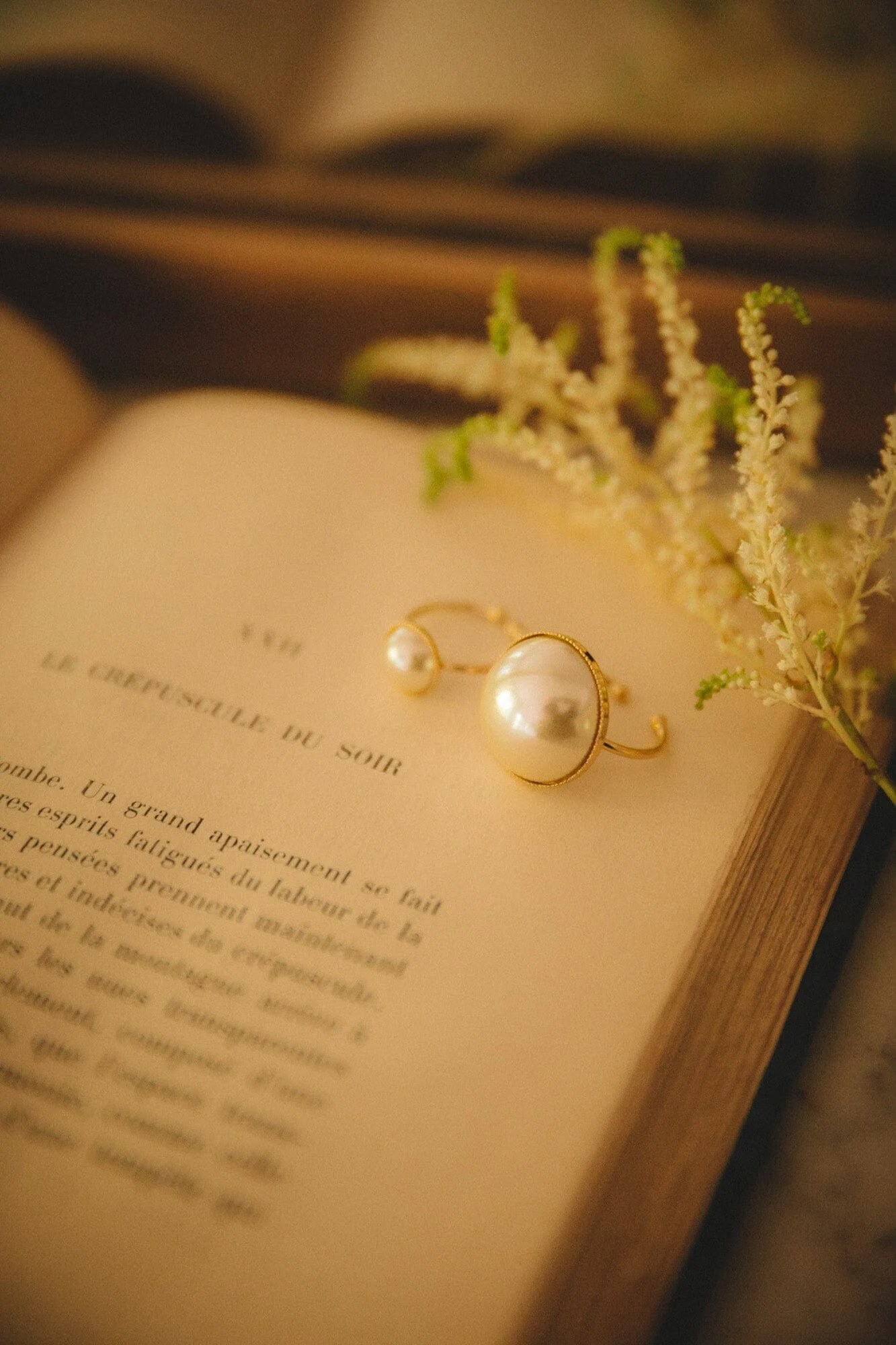 NÉLYA - Maxi bague perle doré à l'or fin | Doré