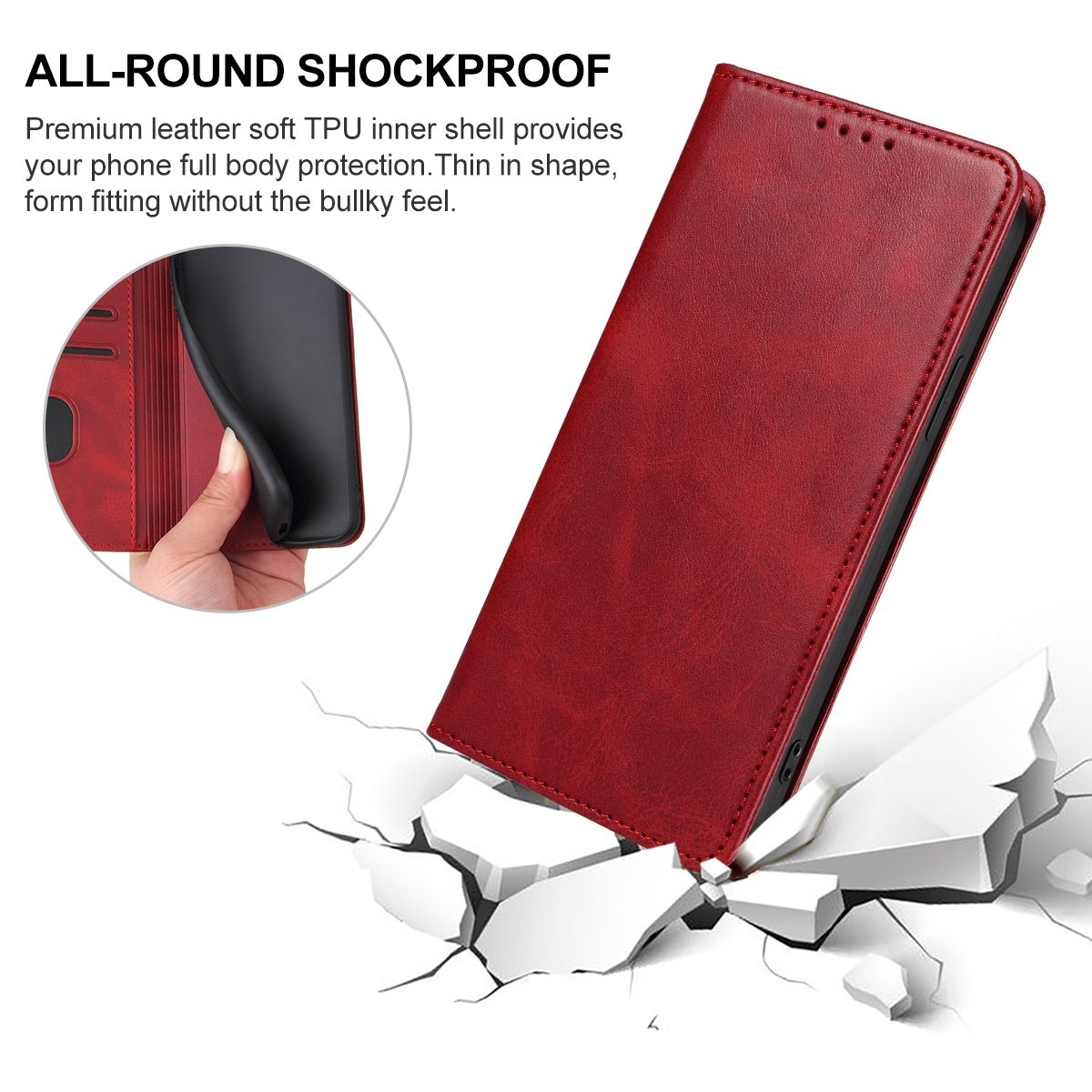 Hülle für Apple iPhone 15 Pro Max Schutz Handy Case Cover Tasche Wallet Etuis