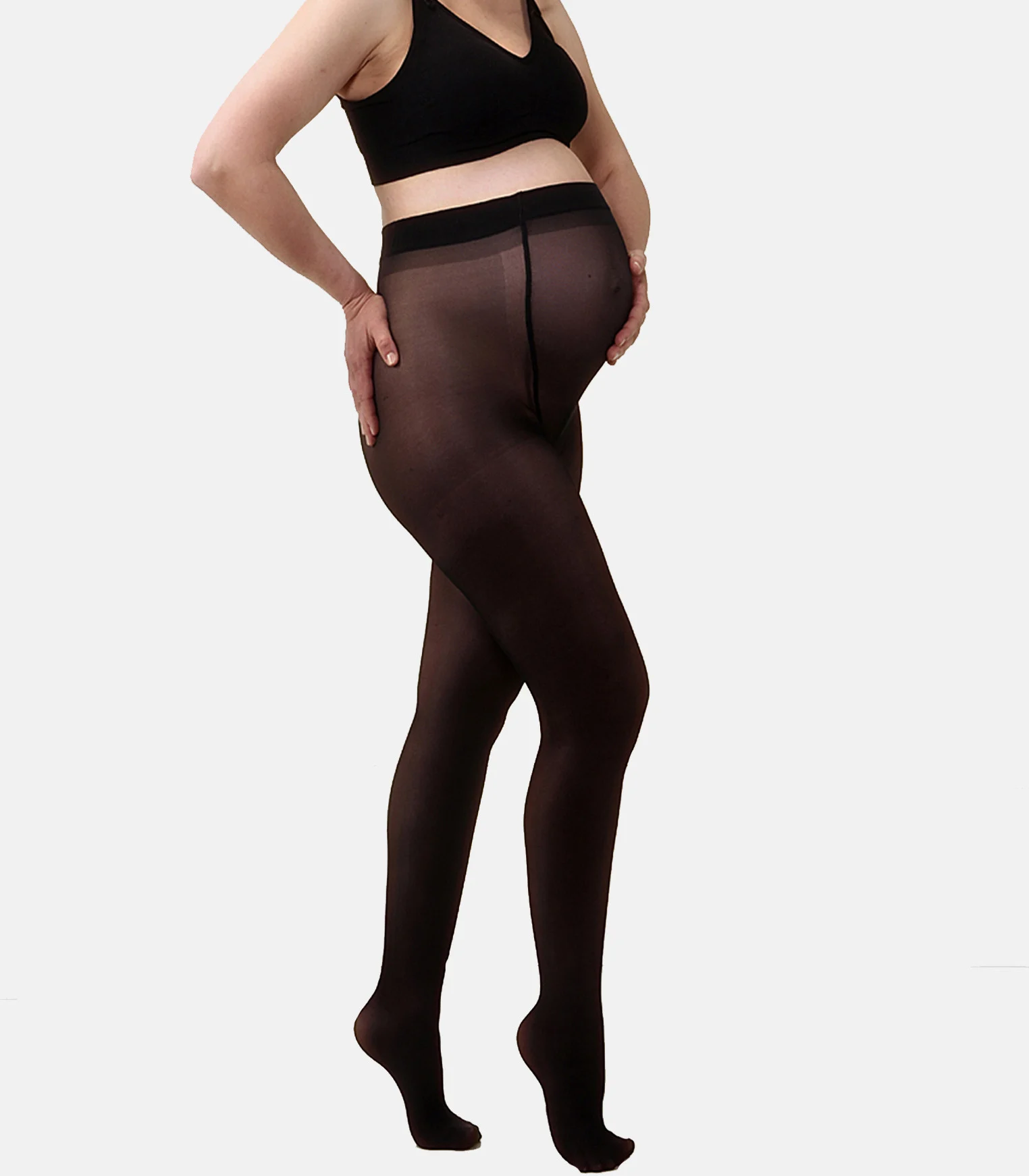 Duo Pack Collants de grossesse transparant magique 40den | Noir