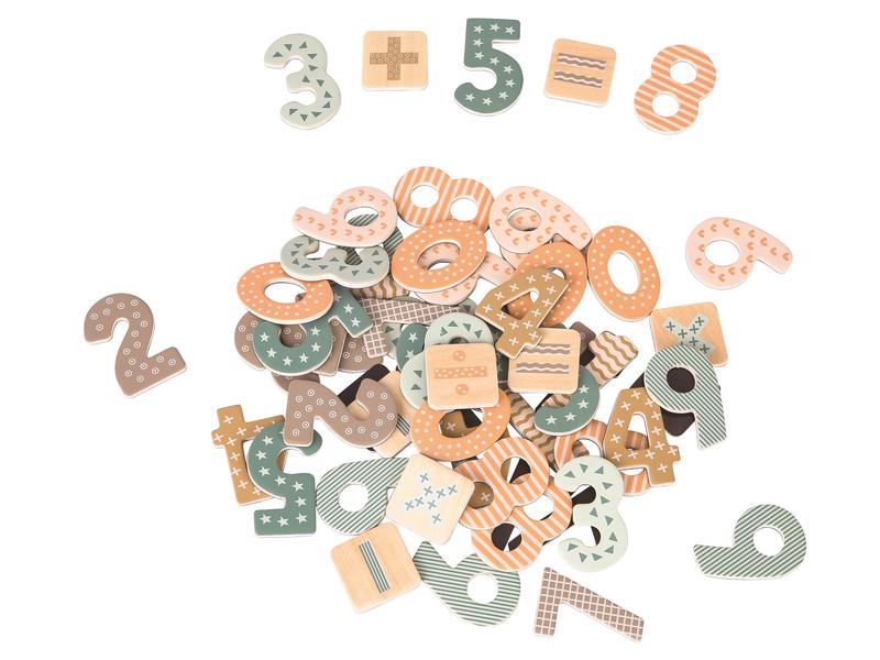 Spielba Holzspielwaren Zahlen magnetisch 60 Stk. Magnetische Zahlen und Rechenzeichen
