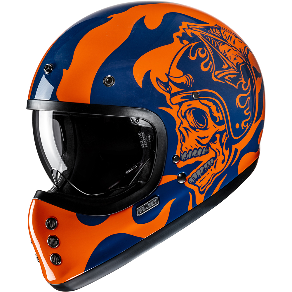 HJC - Casque V60 Flame MC27 / Orange / Bleu
