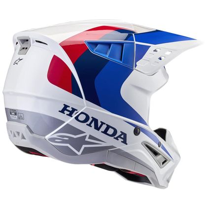 Casque cross Alpinestars S-M5 - HONDA 2024 - Bleu / Rouge