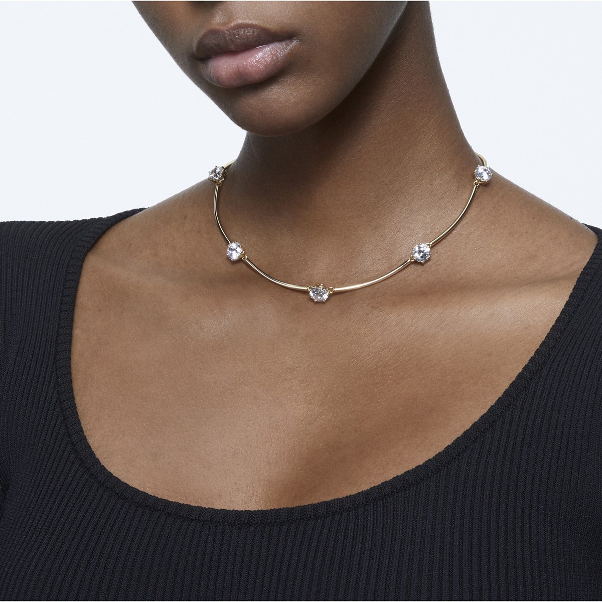 Collier ras-de-cou Swarovski Constella doré