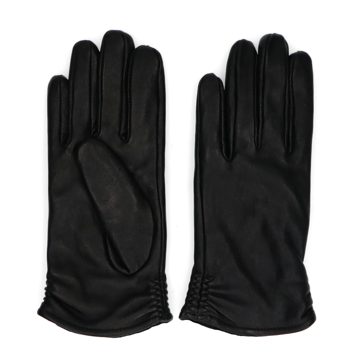 Zwarte leren handschoenen