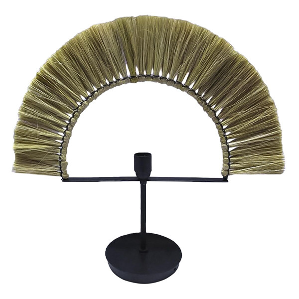 Lampe de bureau naturel noir fer jute (57 x 17 x 52 cm)