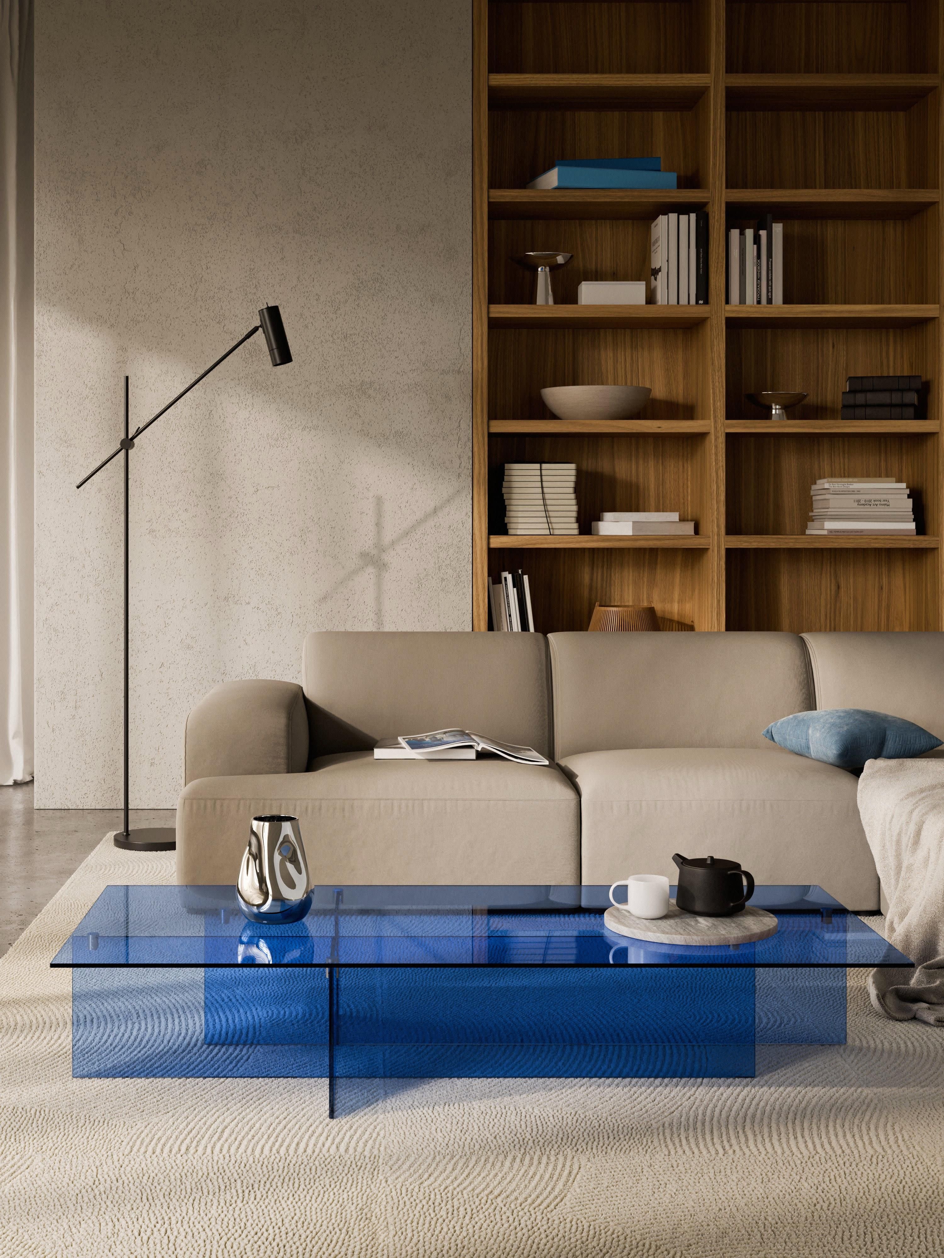 Grote glazen salontafel Anouk, B 160 cm