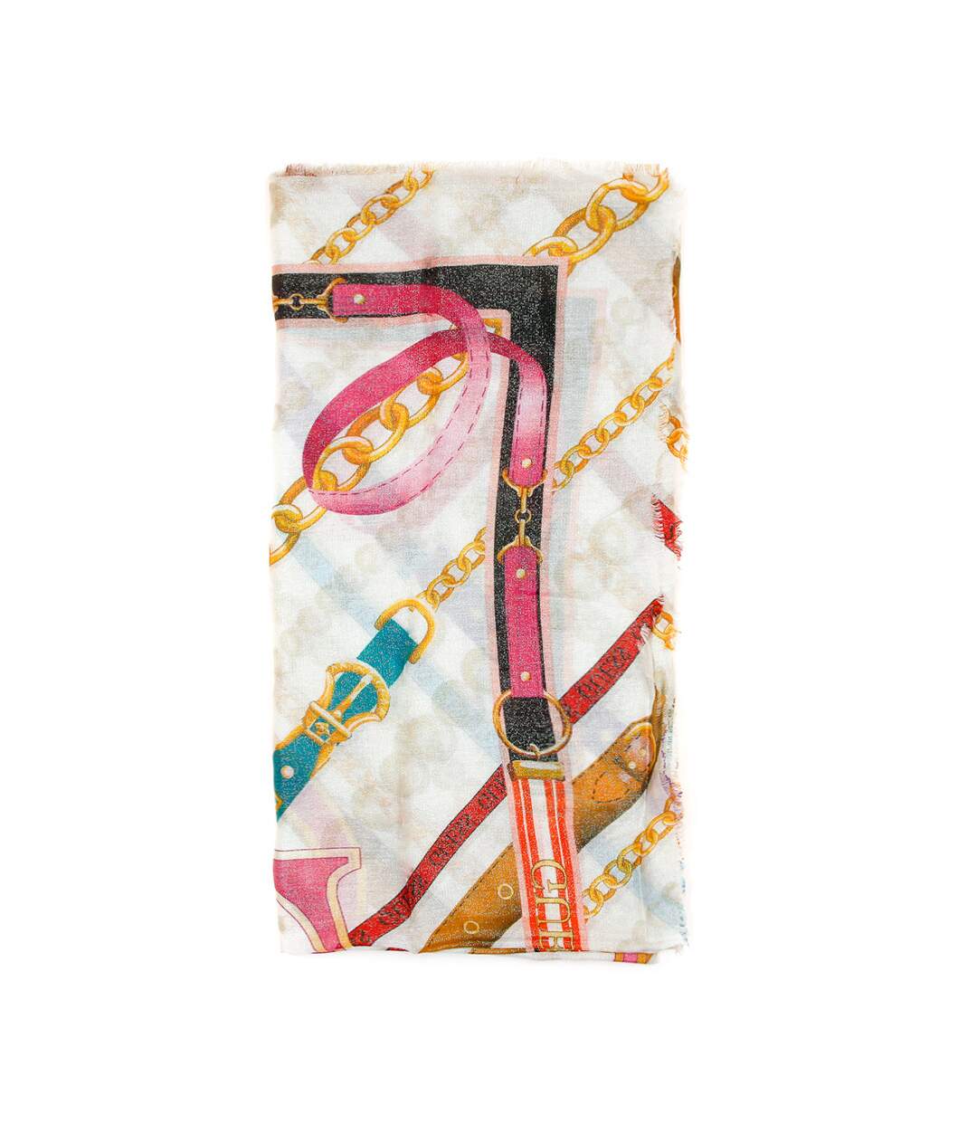 Foulard Imprimé Blanc Femme Guess 130X130