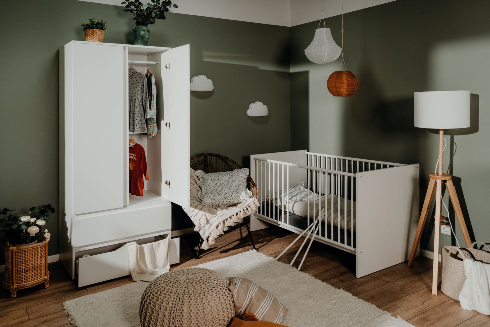 Babybett Image Weiß 143,5x83x78 cm