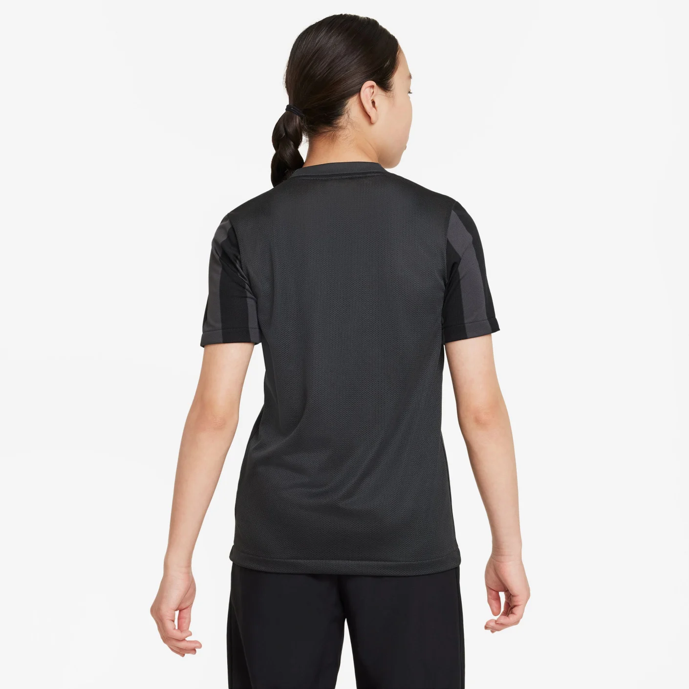 Nike Striped Division IV Voetbalshirt Kids Zwart Antraciet