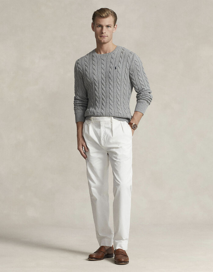 Polo Ralph Lauren Cable-Knit Cotton Sweater Grå