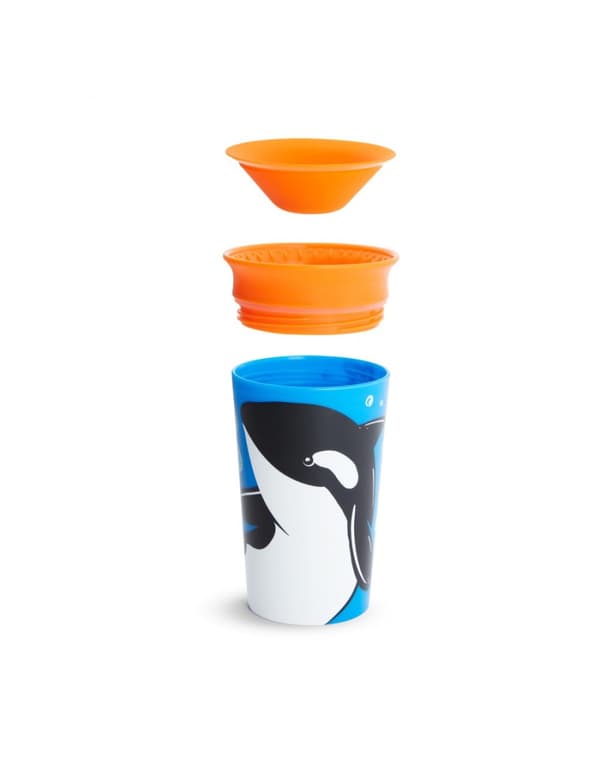 MUNCHKIN WildLove Sippy Cup, orca, Miracle 360,  6m+, 266 ml, 05177802