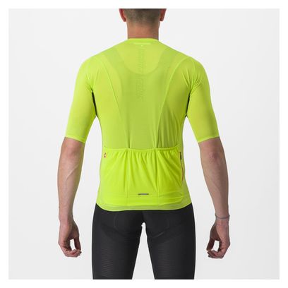 Maillot Manches Courtes Castelli Superleggera 3 Noir/Jaune Fluo
