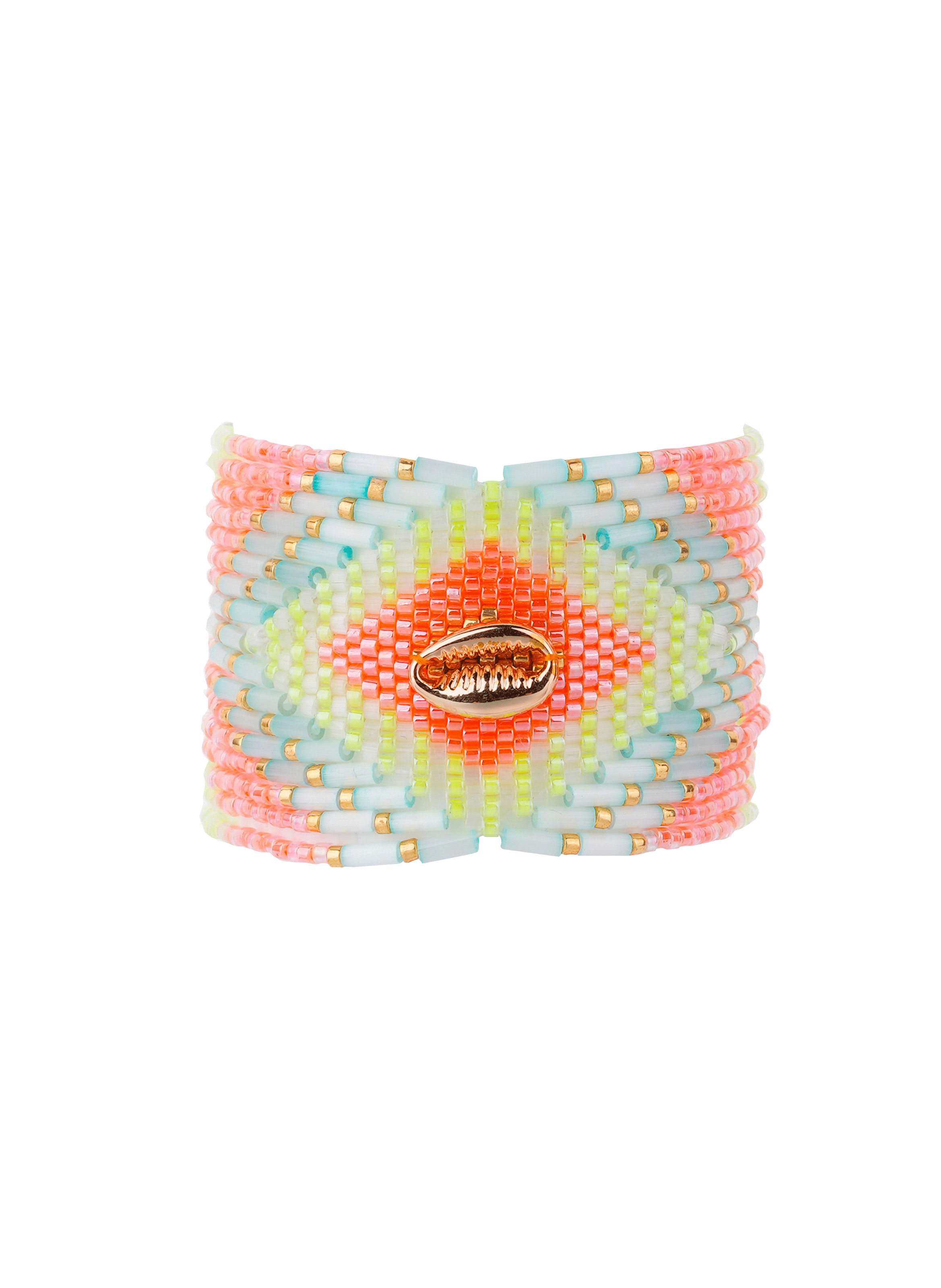 CHOKOHONA - Bracelet multiliens avec fermoir aimanté en perles | Multicolore