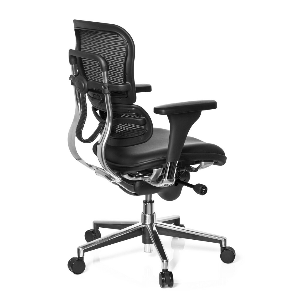 Luxus Chefsessel ERGOHUMAN BASE Leder mit Armlehnen (höhenverstellbar) hjh OFFICE