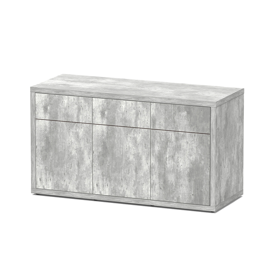 Meuble d'aquarium avec 2 portes Sublime Béton L.150xP.60xH.83cm