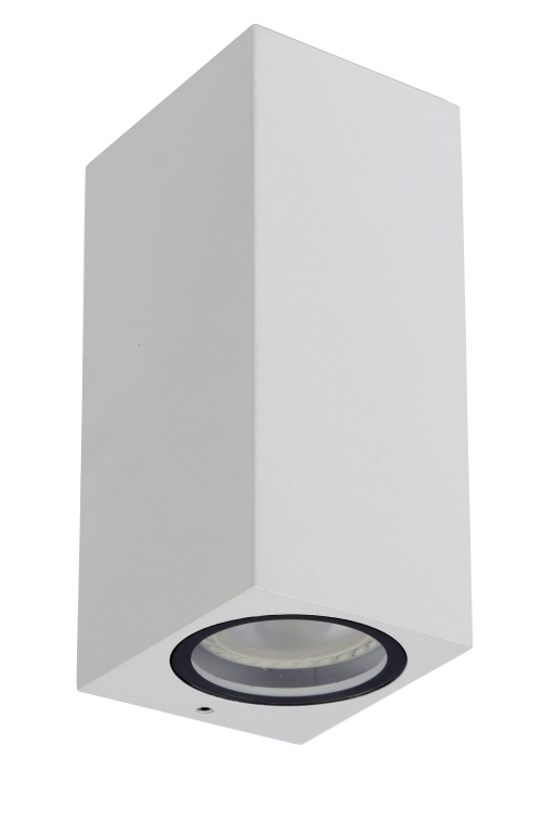 Lucide Zaro 2 wandlamp buiten IP44 vierkant wit