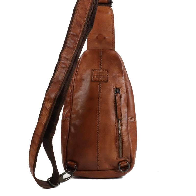 Bear Design Crossbody Tas Daley Cognac