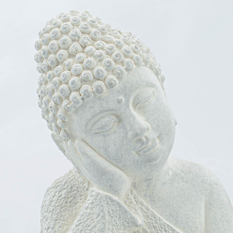 Photophore tête de Bouddha 'Campagne' gris