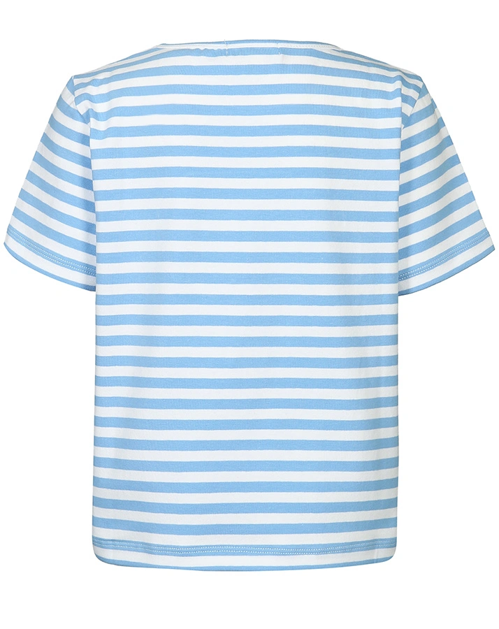 T-Shirt POLIZEI TATÜ-TATA gestreift in weiß/mittelblau