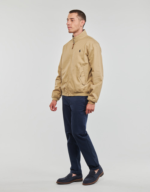 Polo Ralph Lauren - BLOUSON ZIPPE EN SERGE DE COTON AVEC DOUBLURE TARTAN Beige