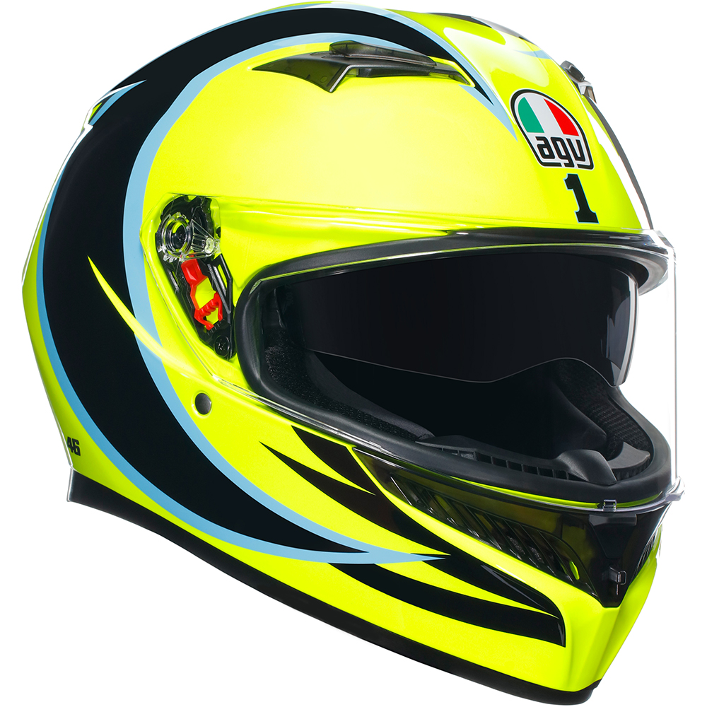 AGV - Casque K3 Rossi Winter Phillip Island 2005 Jaune / Noir