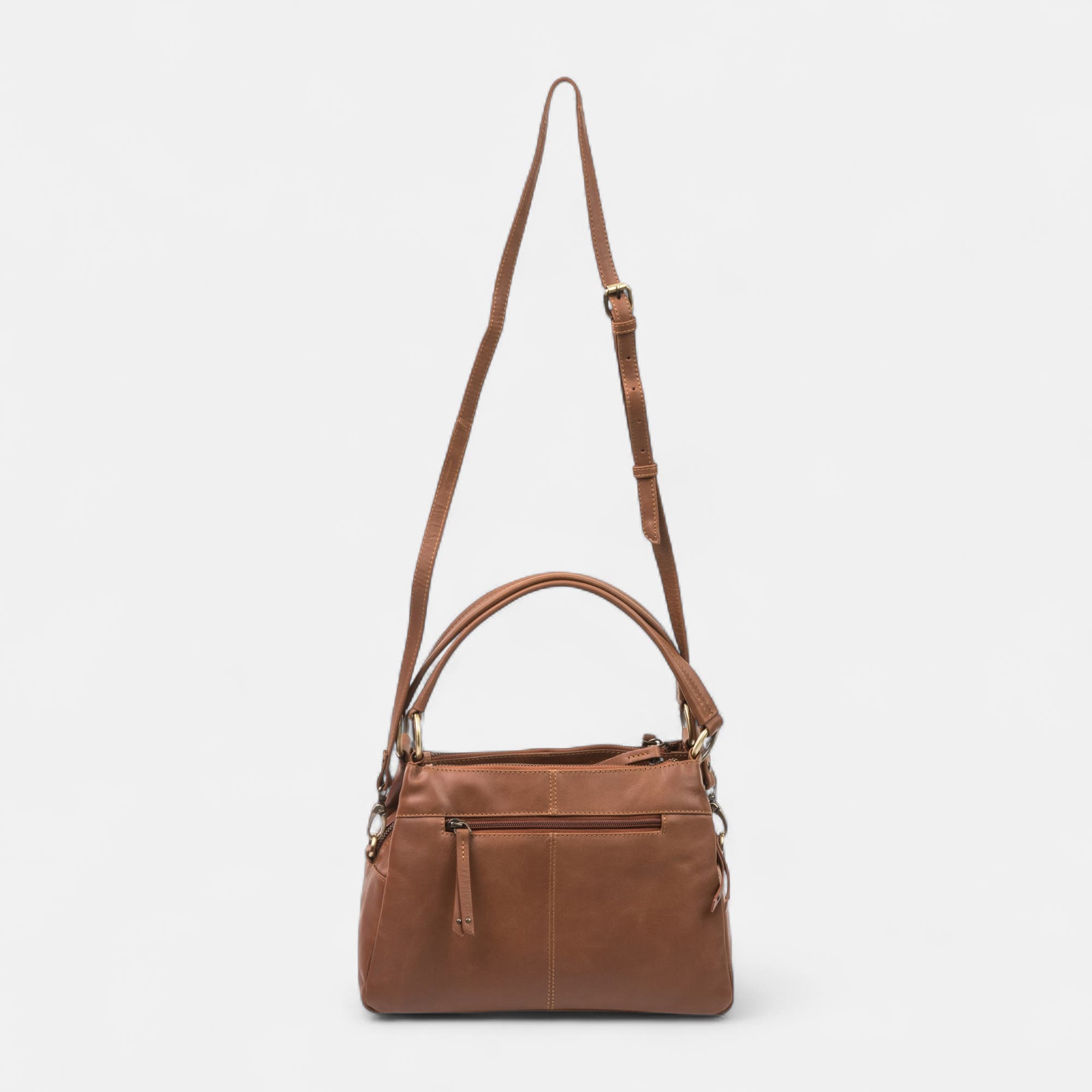 Sac à main en cuir cognac