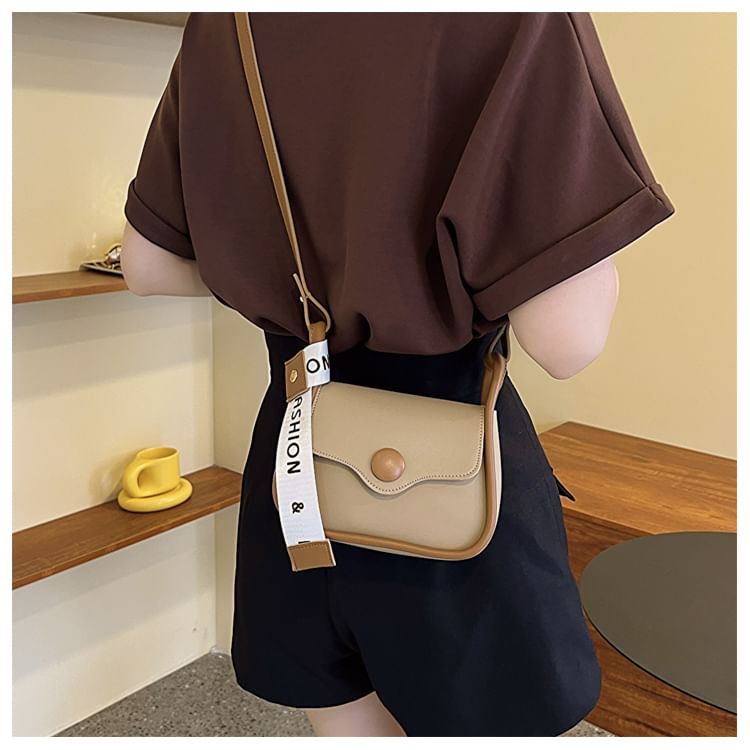 Maorong - Crossbodytas van imitatieleer met contrasterende rand