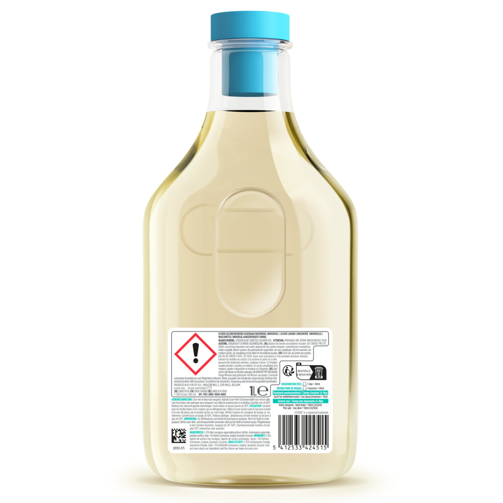 Ecover Wasmiddel Universeel Kamperfolie & Jasmijn 28 Wasbeurten1 liter