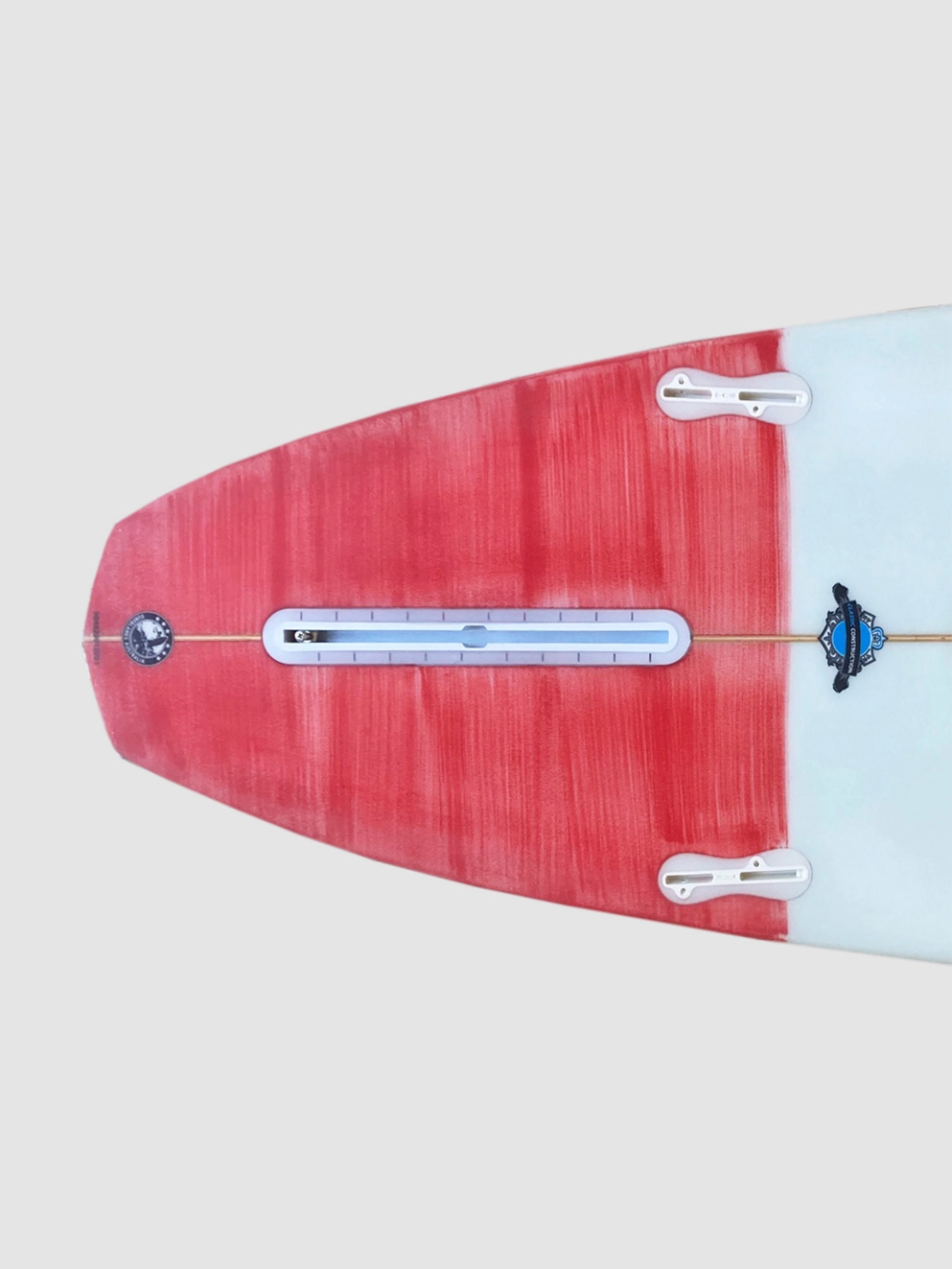 Buster 7'6 Mini Malibu Surfboard white/blue/black
