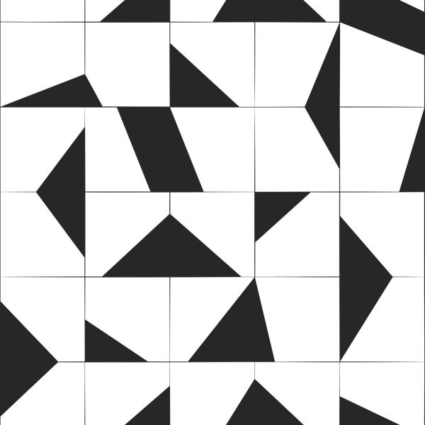 Estahome Tegelmotief Fotobehang  - 2 x 2,79 m - Zwart / Wit