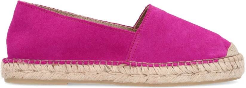 Manfield Dames Donker roze suède espadrilles