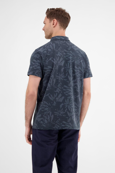Lerros blauwe heren polo