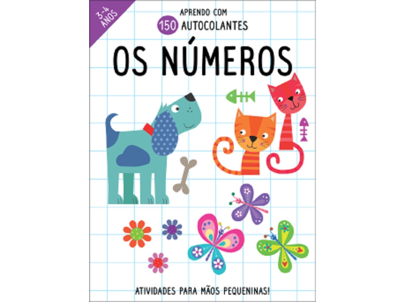 LIVRO APRENDO COM 150 AUTOCOLANTES OS NÚMEROS