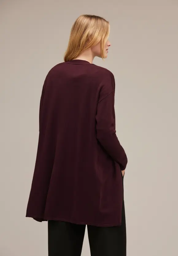 Langer Cardigan - plummy wine