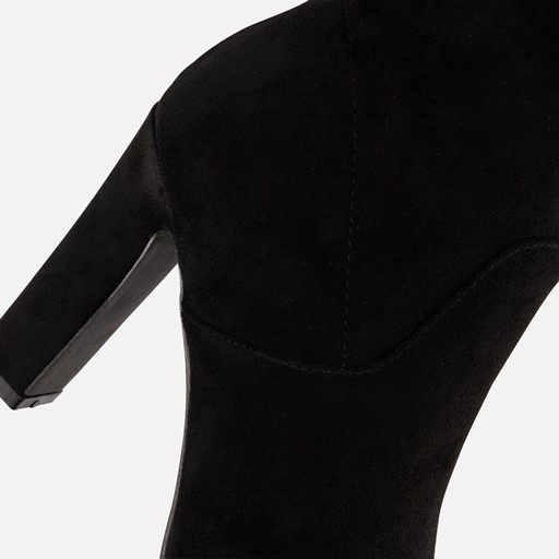 POSH by Poelman Enkellaarsjes zwart Textiel
