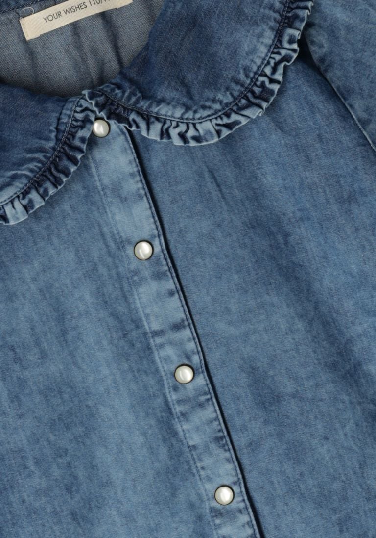 YOUR WISHES blauwe your wishes mini jurk kendall chambray