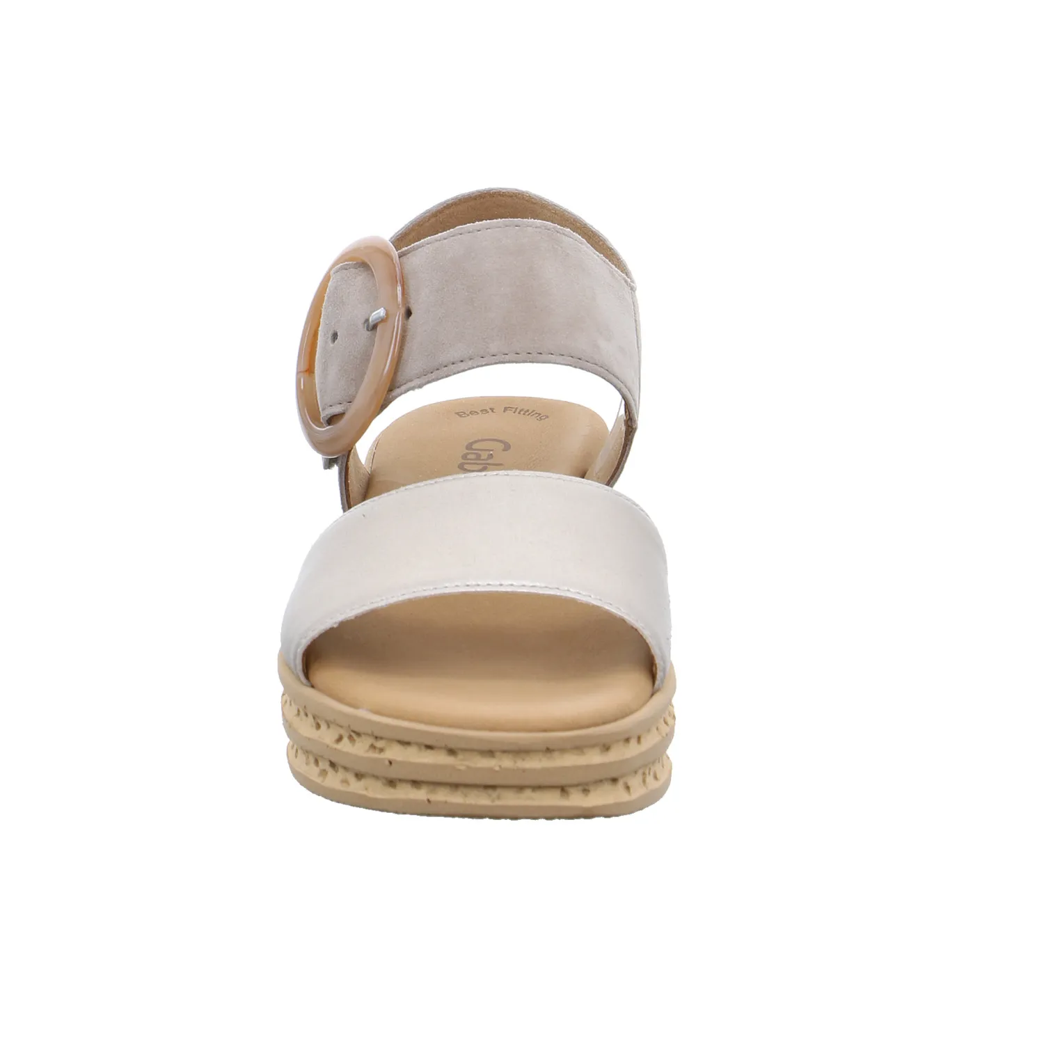 GABOR Sandalette Taupe Leder