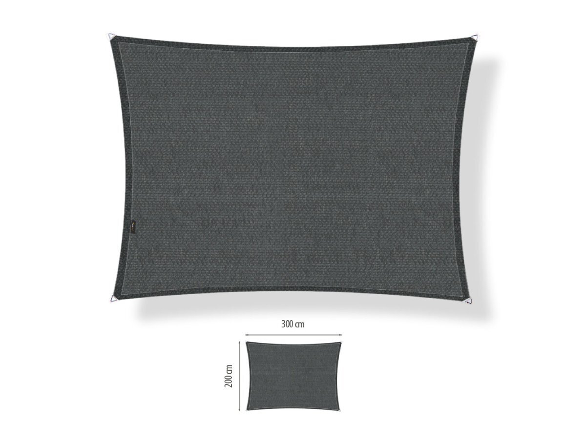 Shadow Comfort 2x3m rechthoekig schaduwdoek - Mystic Grey