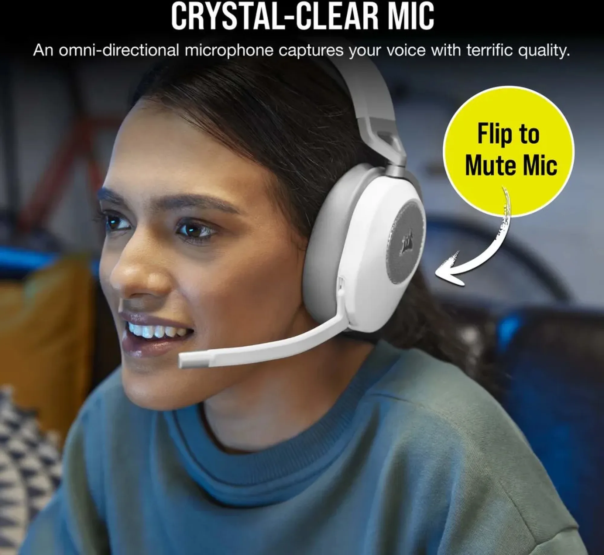 Corsair HS65 Wireless v2 Blanc Casques gaming