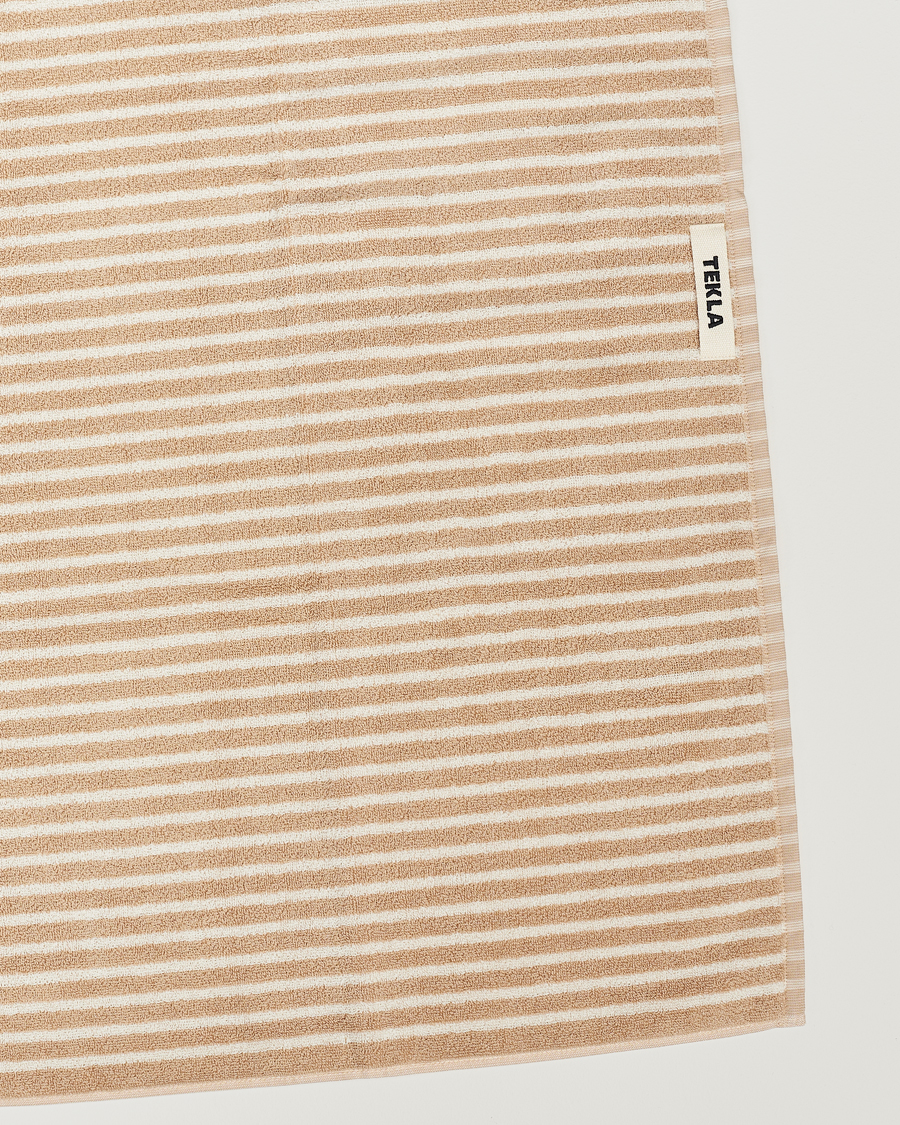Tekla Organic Terry Hand Towel Ivory Stripe
