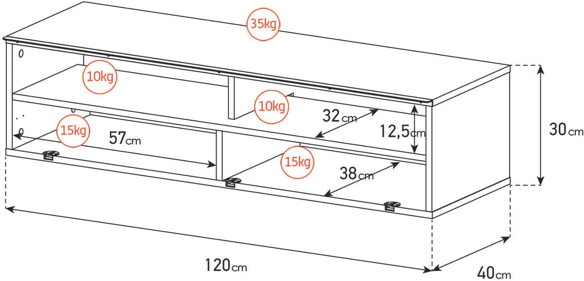 Meliconi Gladstone 120 Meubles TV