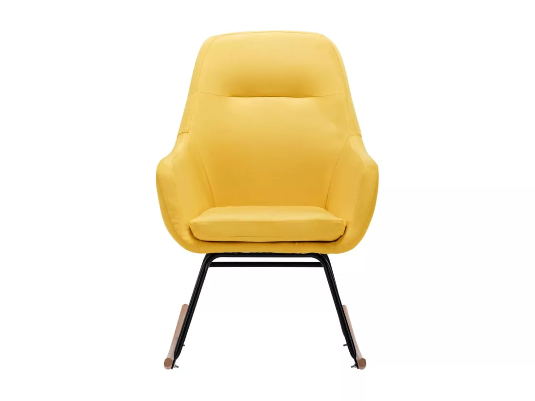Chaise à bascule Jaune moutarde Tissu