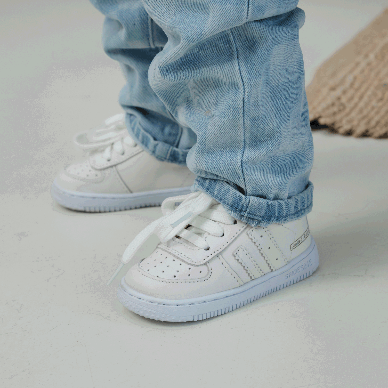 Shoesme wit sneakertje Leer | Uni schoenen