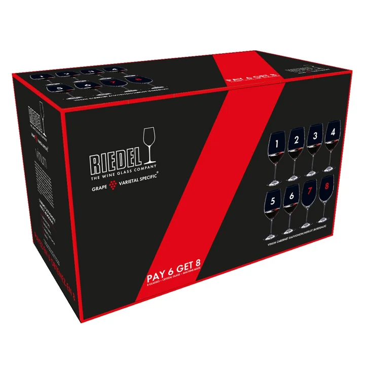 Riedel - Vinum Weingläser, Viognier / Chardonnay, transparent, 350 ml (6 2 gratis)