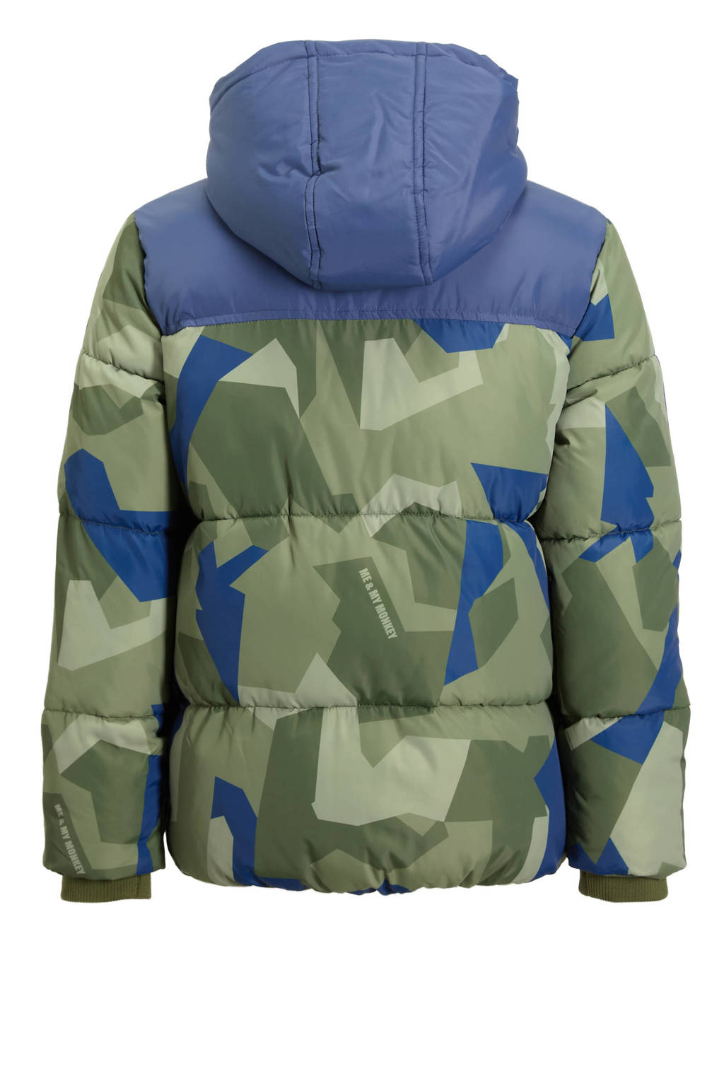 Me & My Monkey winterjas Ralf camouflage groen / blauw